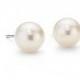 Freshwater Cultured Pearl Stud Earrings In 14k White Gold (7mm)