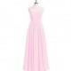 Candy_pink Azazie Rochelle - Illusion One Shoulder Floor Length Chiffon And Lace Dress - Cheap Gorgeous Bridesmaids Store