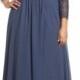 DECODE 1.8 Embellished A-Line Chiffon Gown (Plus Size) 