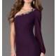 Sparkling One Sleeve Short Purple Dress - Brand Prom Dresses