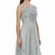Light Silver Embellished Gown by JS Collections - Color Your Classy Wardrobe