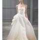 Monique Lhuillier - Spring 2014 - Paris Sherbert Ombre Strapless Gown with Asymmetic Skirt - Stunning Cheap Wedding Dresses