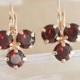 Ruby Cluster Earrings,ruby Earrings,Swarovski Ruby,birthstone Earrings,rose Gold Earrings,rose Gold Ruby Earrings,ruby Jewelry,red Earrings