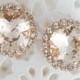 Wedding Jewelry,bridal Earrings,bridesmaid Earrings,swarovski,ivory Earrings,champagne Earrings,champagne Crystal Earrings,rose Gold Earring