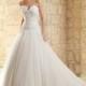 Mori Lee 2771 Dress Tulle Detachable Cap Sleeves Cutout Back - Long Wedding Sweetheart Mori Lee A Line Dress - 2017 New Wedding Dresses