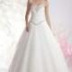 Queenly A-Line Sweetheart Basque Waist Floor Length Tulle Wedding Dress CWLF13019 - Top Designer Wedding Online-Shop