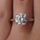 A Perfect 4.2CT Round Cut Solitaire Russian Lab Diamond Ring