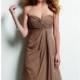 Shirred Side Drape Dress By Jordan 367 - Bonny Evening Dresses Online 