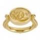 Temple St. Clair Object Trouvé Swan Coin Diamond Ring 