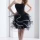 Chic Ball Gown Sweetheart Short-Mini Tulle Black Cocktail Dress COLB1301B - Top Designer Wedding Online-Shop