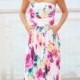 Ivory Floral Maxi Dress With Pockets