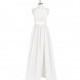 Ivory Azazie Aurora - Chiffon And Charmeuse Floor Length Halter Bow/Tie Back Dress - Cheap Gorgeous Bridesmaids Store