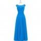 Ocean_blue Azazie Mina MBD - Illusion Chiffon, Tulle And Lace Floor Length Illusion Dress - Charming Bridesmaids Store