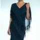 Teal Embellished Draped Gown by Daymor Couture - Color Your Classy Wardrobe