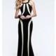 Long High Neck Two Tone Dress by Faviana - Brand Prom Dresses