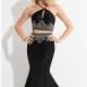 Black Two-Piece Mermaid Gown by Rachel Allan - Color Your Classy Wardrobe
