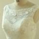 Elegant Aline tulle lace wedding dress wth ellusion neckline