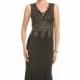 Black Beaded Scalloped Gown by Lara Designs - Color Your Classy Wardrobe
