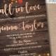 Fall In Love Rose Gold Rustic Bridal Shower Invitation Autumn Leaves Wood Country Chic - Printable (5x7)