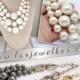 Elegant White Faux Pearls Chunky Statement Necklace