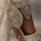 3" 4" Heel Satin White Ivory Lace Ribbon Ankle Open Toe Wedding Shoes Size 5-11