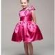 Fuchsia Satin Bodice Tulip Dress w/ Left Shoulder Bow Style: D952 - Charming Wedding Party Dresses