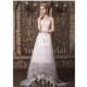 Elegant Organza Spaghetti Straps Neckline A-line Wedding Dresses with Lace Appliques - overpinks.com