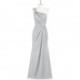 Silver Azazie Carissa - Chiffon One Shoulder Strap Detail Floor Length Dress - Cheap Gorgeous Bridesmaids Store