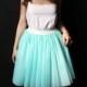Tiffany blue bridesmaid tulle skirt, bridesmaid dress, mint skirt, tulle skirt