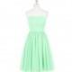 Mint_green Azazie Katie - Sweetheart Chiffon Side Zip Knee Length Dress - Charming Bridesmaids Store