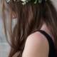Flower crown wedding, ivory flower crown, bridal floral crown, greenery crown, flower girl crown, bridal headpiece