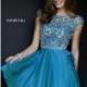 Black Sherri Hill 32320 - Sleeves Short Chiffon Dress - Customize Your Prom Dress