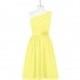 Lemon Azazie Christina - Chiffon Side Zip Knee Length One Shoulder Dress - Cheap Gorgeous Bridesmaids Store