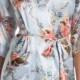 In Bloom by Jonquil Floral Print Satin Robe 