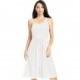 Ivory Azazie Camellia - One Shoulder Strap Detail Knee Length Chiffon Dress - Cheap Gorgeous Bridesmaids Store