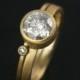 Modern Champagne Solitaire // 1.25cts Translucent Brilliant Diamond Ring // By VK Designs