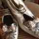 Splendid Edwardian Satin Beaded Wedding Shoes--Original Box, Provenance