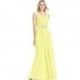 Daffodil Azazie Charlie - V Back Floor Length Chiffon V Neck Dress - Cheap Gorgeous Bridesmaids Store