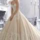 Mori Lee 2674 Alencon Lace on Tulle Ball Gown Silhouette Strapless - Mori Lee Ball Gown Wedding Strapless, Sweetheart Long Dress - 2017 New Wedding Dresses