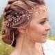 Bridal Hair Vine-Wedding hair vine-Rose gold hair vine - Long hair vine- Ivory Pearl hair vine-Bohemian bridal headpiece-Hair vine for bride