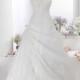 Hot Sale A-Line V-Neck  Floor Length Organza Ivory Sleeveless Zipper With Buttons Wedding Dress with Appliques LD2357 - Top Designer Wedding Online-Shop