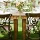 Bride and Groom.Chair Sign Wedding.Bride Groom Chair Sign.