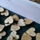 Personalised Rustic wooden Love Heart Wedding Decorations Favours Gift Mr & Mrs Table Confetti