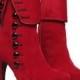 Fold Over Button Mid Calf Boots