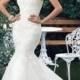 High Quality Mermaid Sweetheart Lace Appliques Wedding Dress WD020
