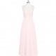 Blushing_pink Azazie Serena - Back Zip Scoop Floor Length Crinkle Chiffon - Cheap Gorgeous Bridesmaids Store