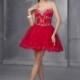 Charming Satin & Tulle Sweetheart Neckline Short A-line Homecoming Dress - overpinks.com