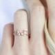 Custom Engagement Ring • Custom Name Ring with Birthstone • Future Mrs Initials Ring • Wedding Jewelry • Gemstone Wedding Ring • RM39F50