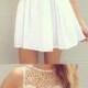 2017 Homecoming Dress White Scoop Sleeveless Short Prom Dress Party Dress JK144