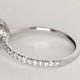Studio Petite French Pavé Crown Diamond Engagement Ring In Platinum (1/3 Ct. Tw.)